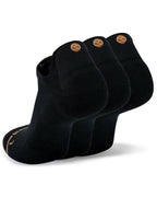 Three-pack of black Shezza padded ankle socks
