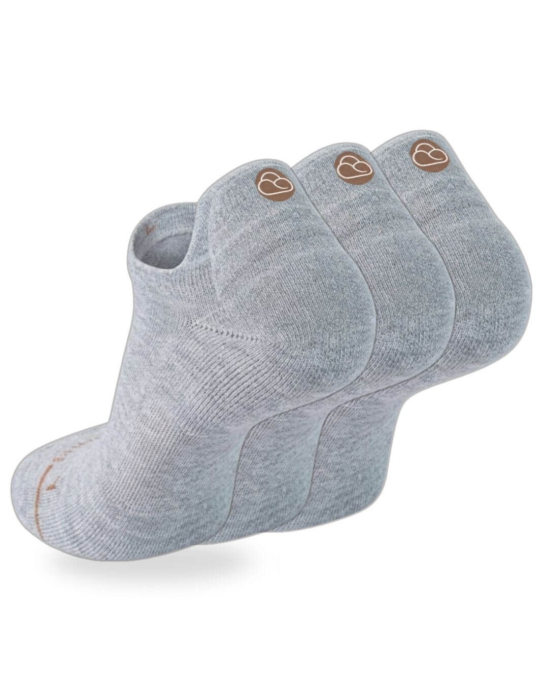 Three-pack of grey Shezza padded ankle socks