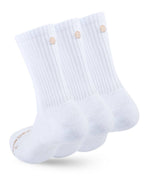 Three-pack of white Shezza unpadded crew socks