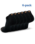 Six-pack of black Shezza padded ankle socks