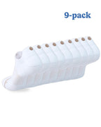 Nine-pack of white Shezza padded ankle socks