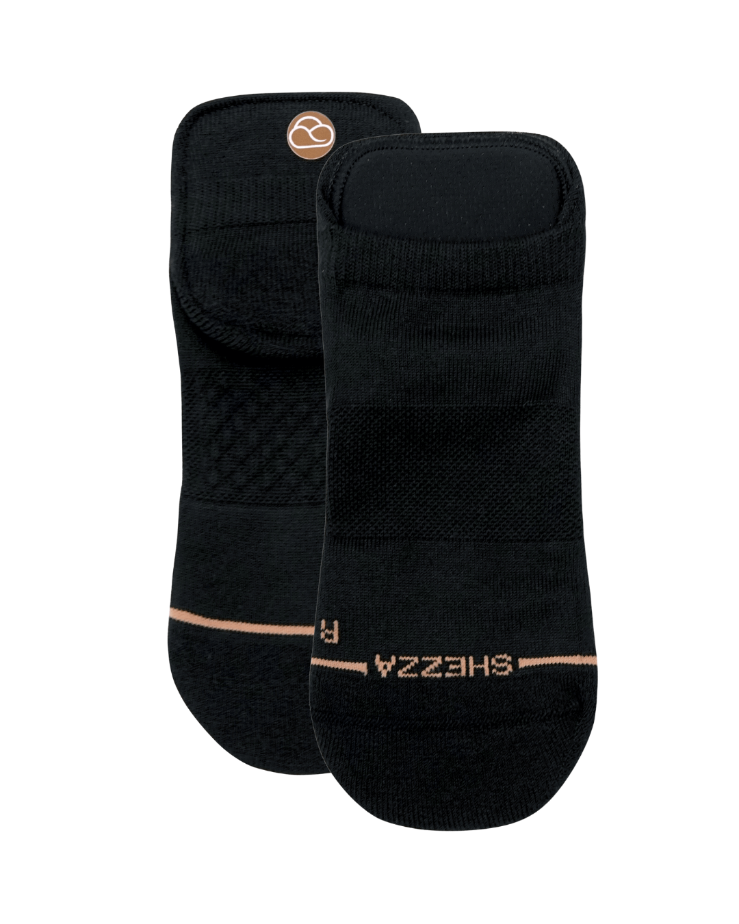 Pair of black Shezza padded ankle socks
