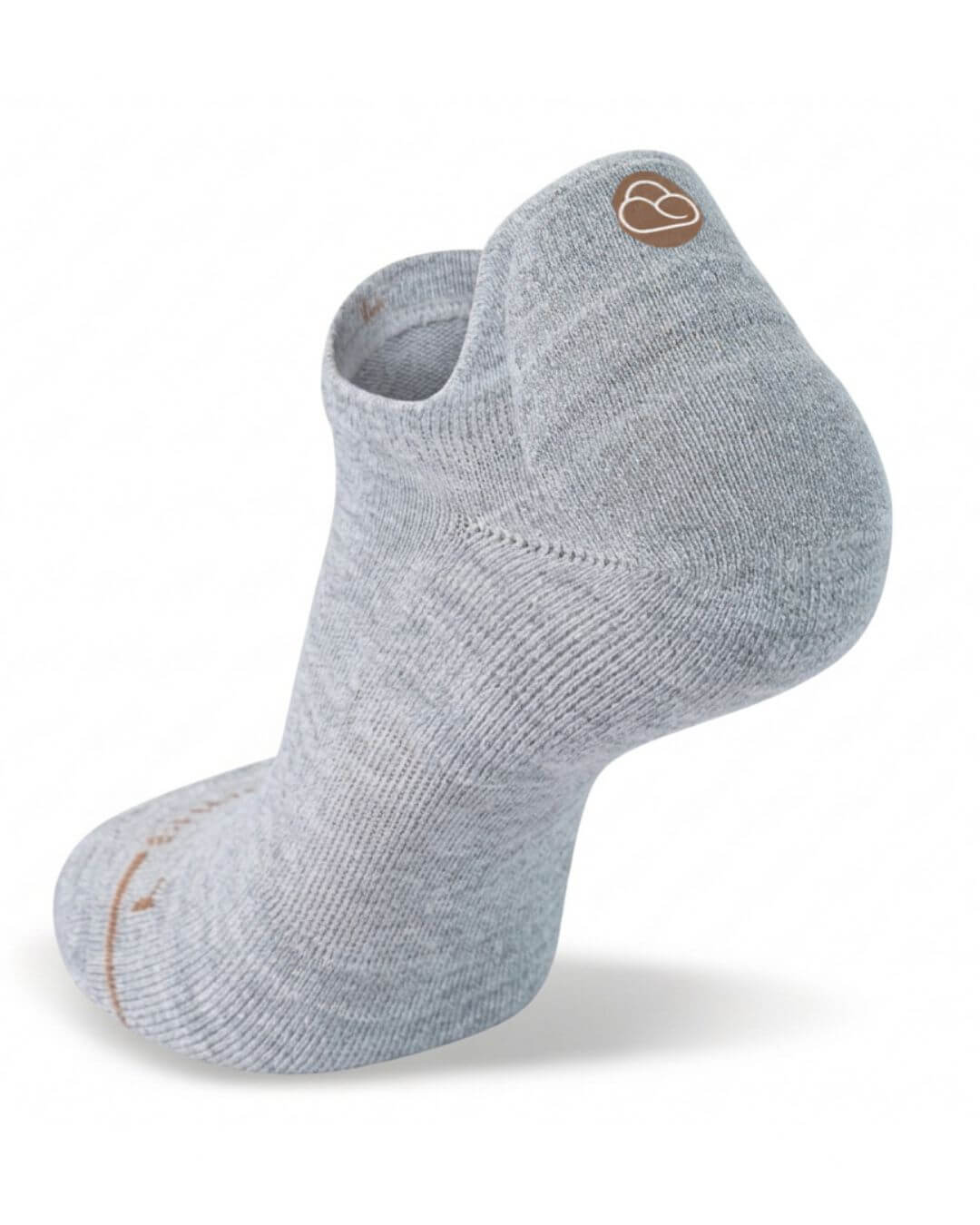 Grey Shezza padded ankle sock on a mannequin foot