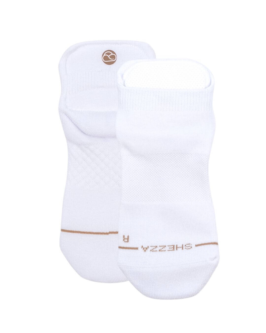 Pair of white Shezza padded ankle socks