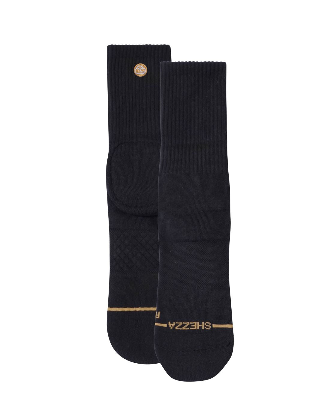 Pair of black Shezza padded crew socks