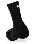 Black Shezza padded crew sock on a mannequin foot