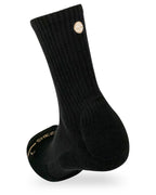 Black Shezza padded crew sock on a mannequin foot