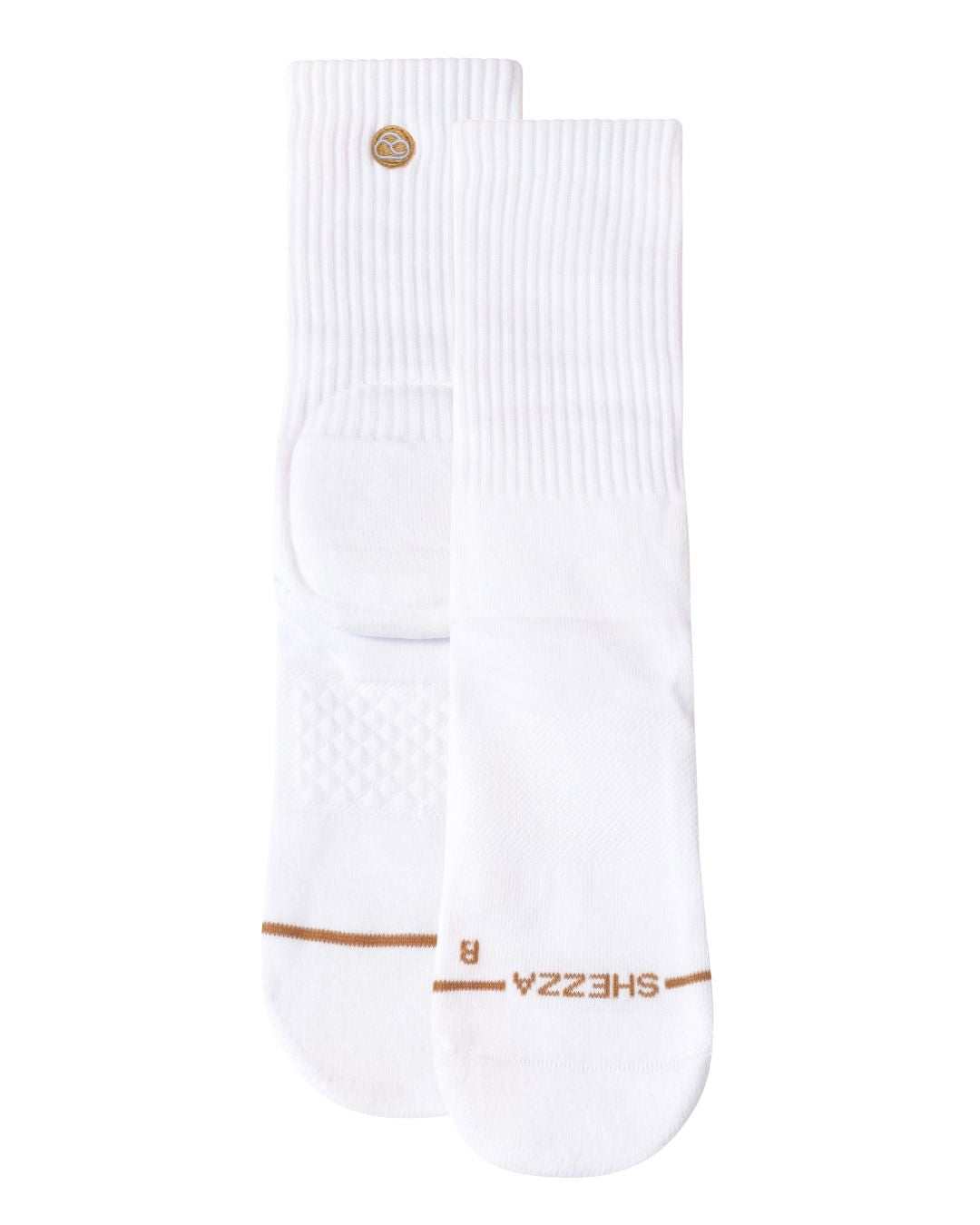 Pair of white Shezza padded crew socks