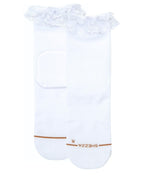 Pair of white Shezza padded lace socks
