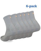 Six-pack of grey Shezza padded crew socks