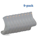 Nine-pack of grey Shezza padded crew socks