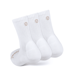 Three-pack of white Shezza padded crew socks