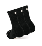 Three-pack of black Shezza padded crew socks