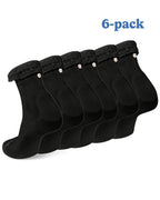 Six-pack of black Shezza padded lace socks