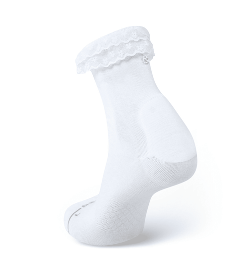 White Shezza padded lace sock