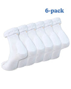 Six-pack of white Shezza padded lace socks