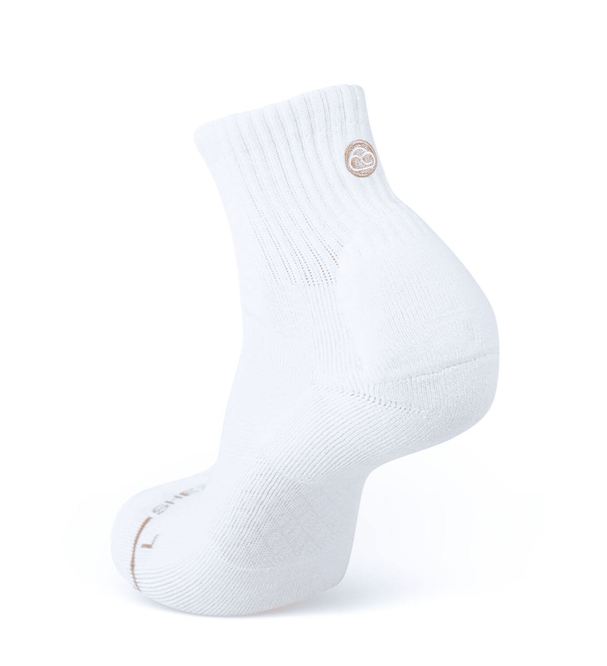 White Shezza padded quarter sock