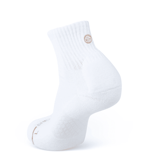 White Shezza padded quarter sock