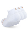 Three white Shezza unpadded ankle socks