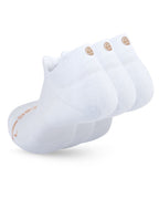 Three white Shezza unpadded ankle socks