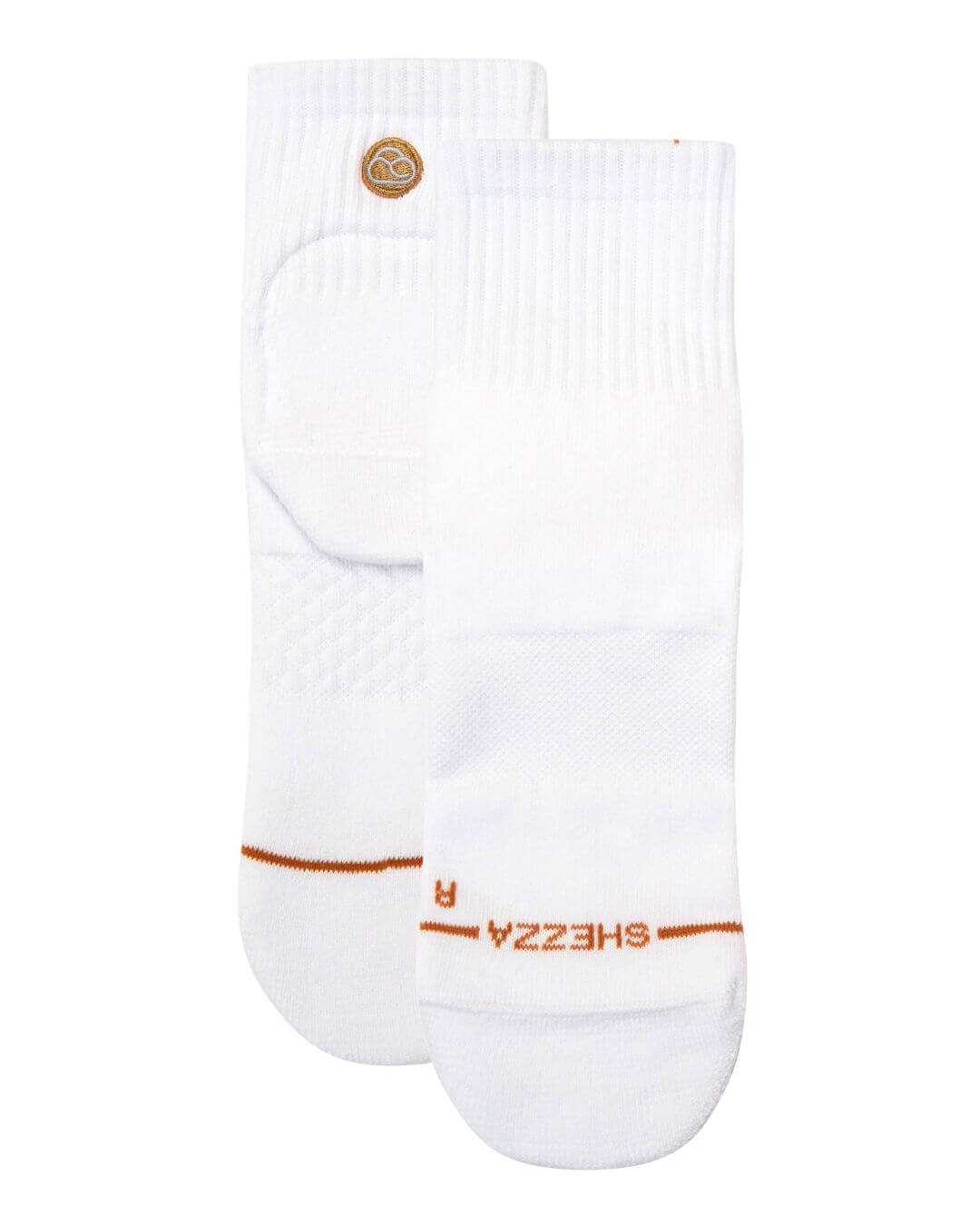 Pair of white Shezza padded quarter socks